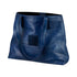 Berber Leather Shopping Bag in Blue Indigo: Stylish functionality, Handmade leather craftsmanship, Timeless indigo charm.