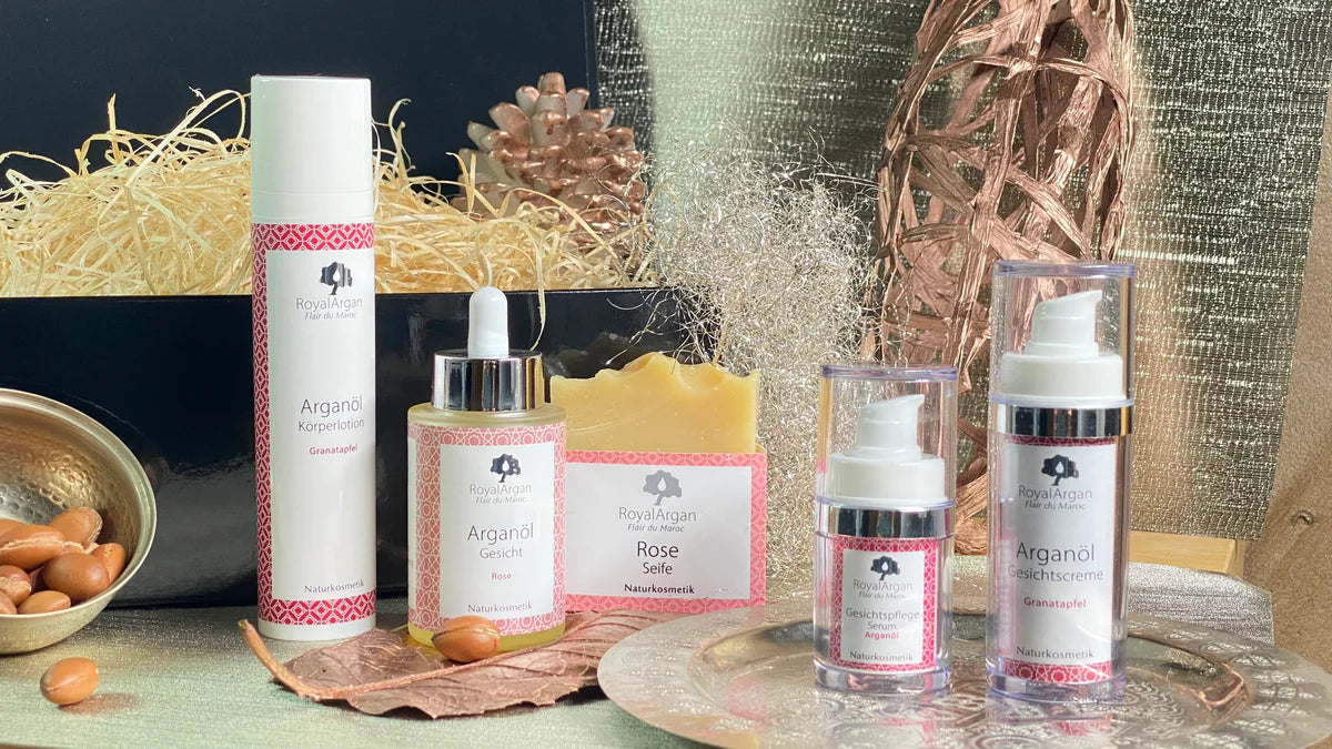 Discover the transformative power of the Berber Cosmetics Pomegranate and Rose Skincare Set, enriched with natural ingredients like pomegranate and rose, inspired by Moroccan beauty traditions for a radiant and glowing complexion.