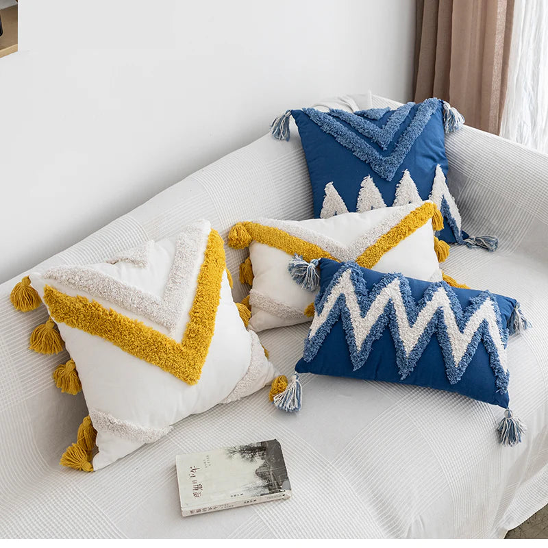 Yellow Berber Pillow: A sun-inspired delight, bringing the warmth of summer into your living room.Summertime Charm: Immerse yourself in the essence of summer with our captivating Yellow Berber Pillow, radiating the joy of sunshine all year round.