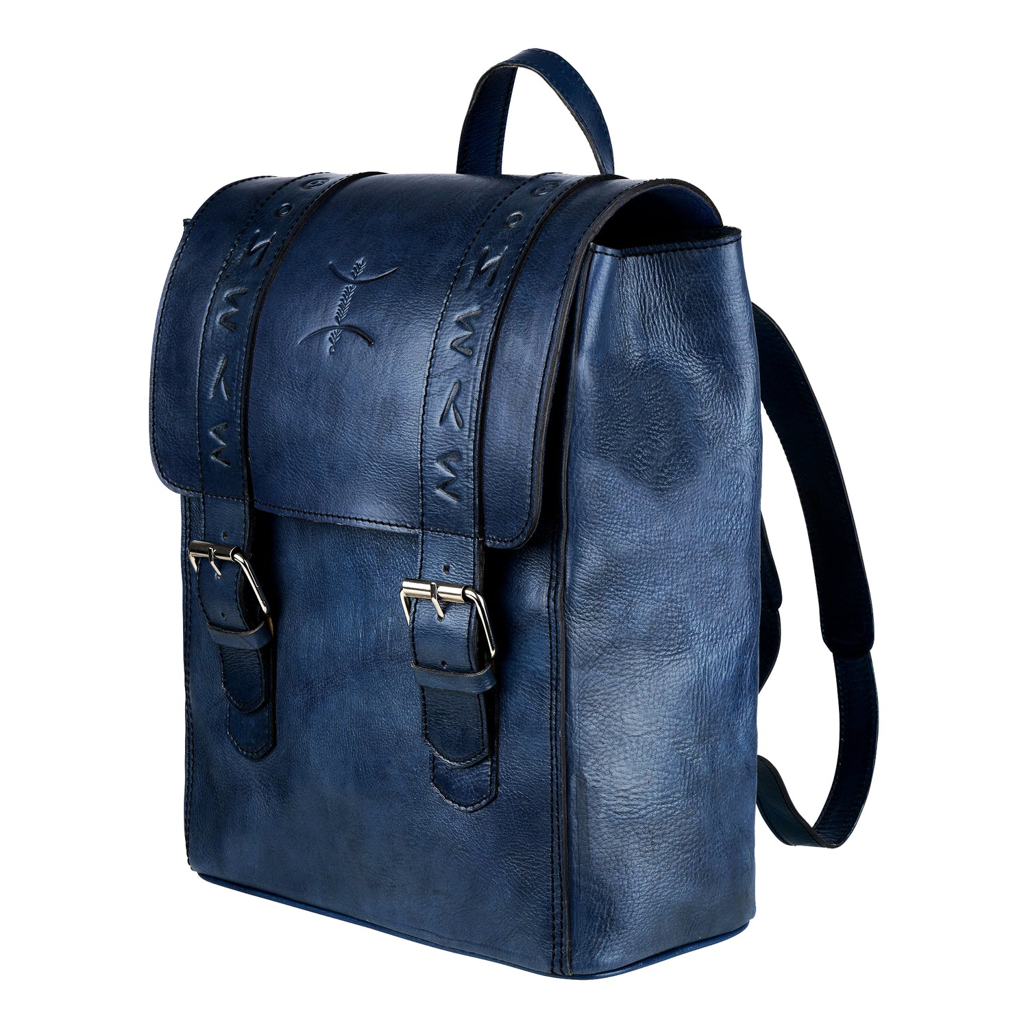 Handmade in Blue Indigo: Each backpack is carefully crafted by skilled artisans, ensuring attention to detail and a unique touch, all set in a mesmerizing blue indigo hue.