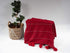 Moroccan Berber Pom Pom Blanket. RED Berber heritage: Rooted in Berber traditions, this handmade blanket serves as a testament to the rich cultural heritage and craftsmanship passed down through generations.